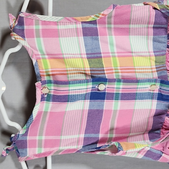 Chaps Plaid Design Girls Dress Size 4/4T - Picture 3 of 6